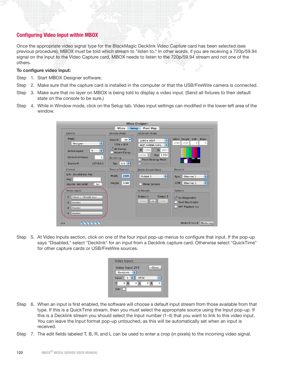 Configuring video input within mbox | PRG Mbox Designer User Manual v3.6.1 User Manual | Page 128 / 174