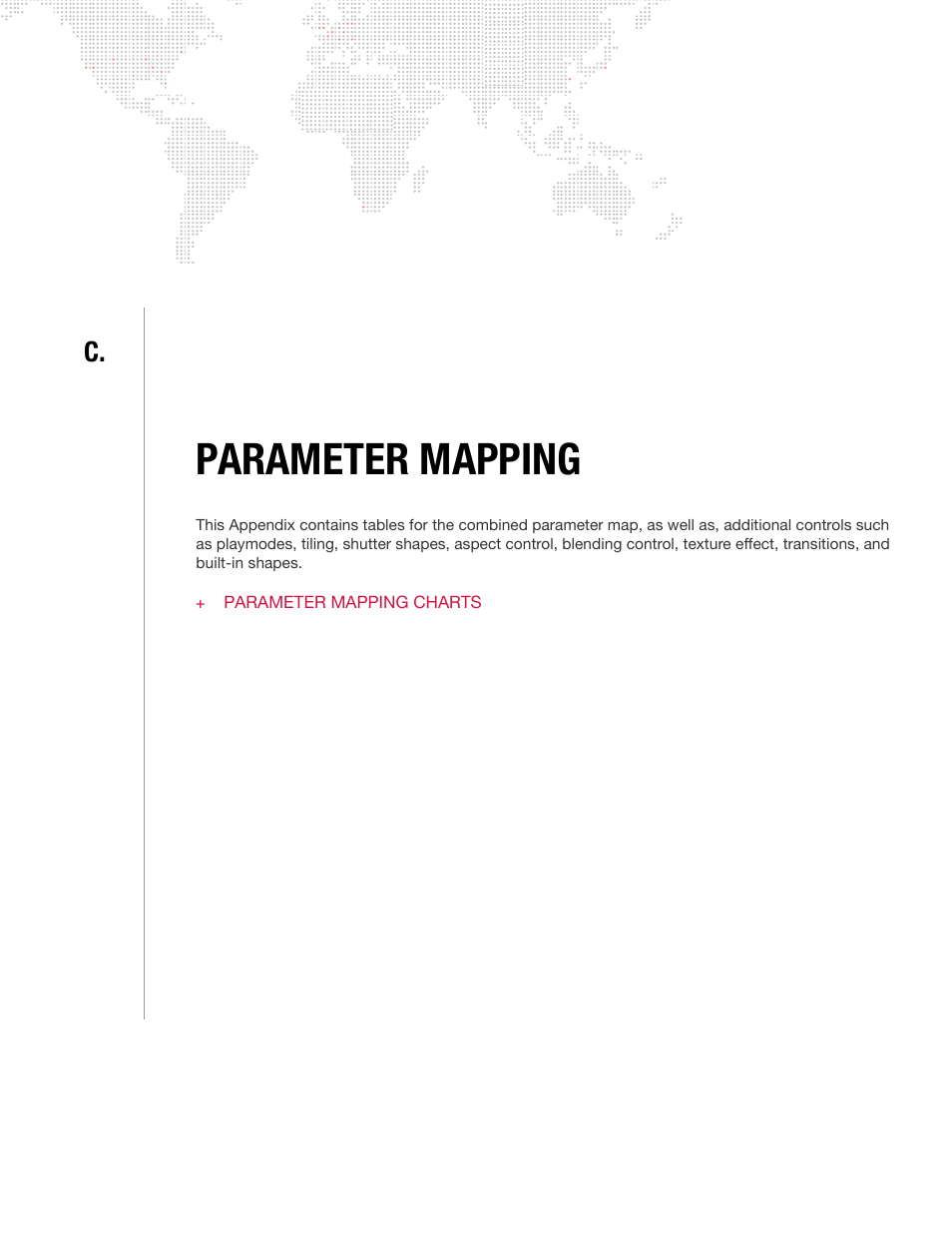 Parameter mapping, Appendix c. parameter mapping | PRG Mbox Designer User Manual v3.6.1 User Manual | Page 155 / 174