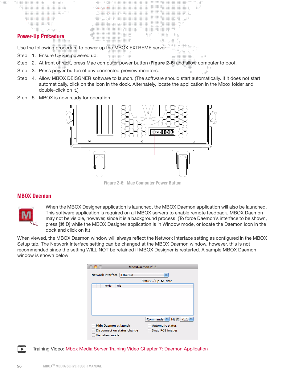 Power-up procedure, Mbox daemon, Power-up procedure mbox daemon | PRG Mbox Designer User Manual v3.6.1 User Manual | Page 36 / 174
