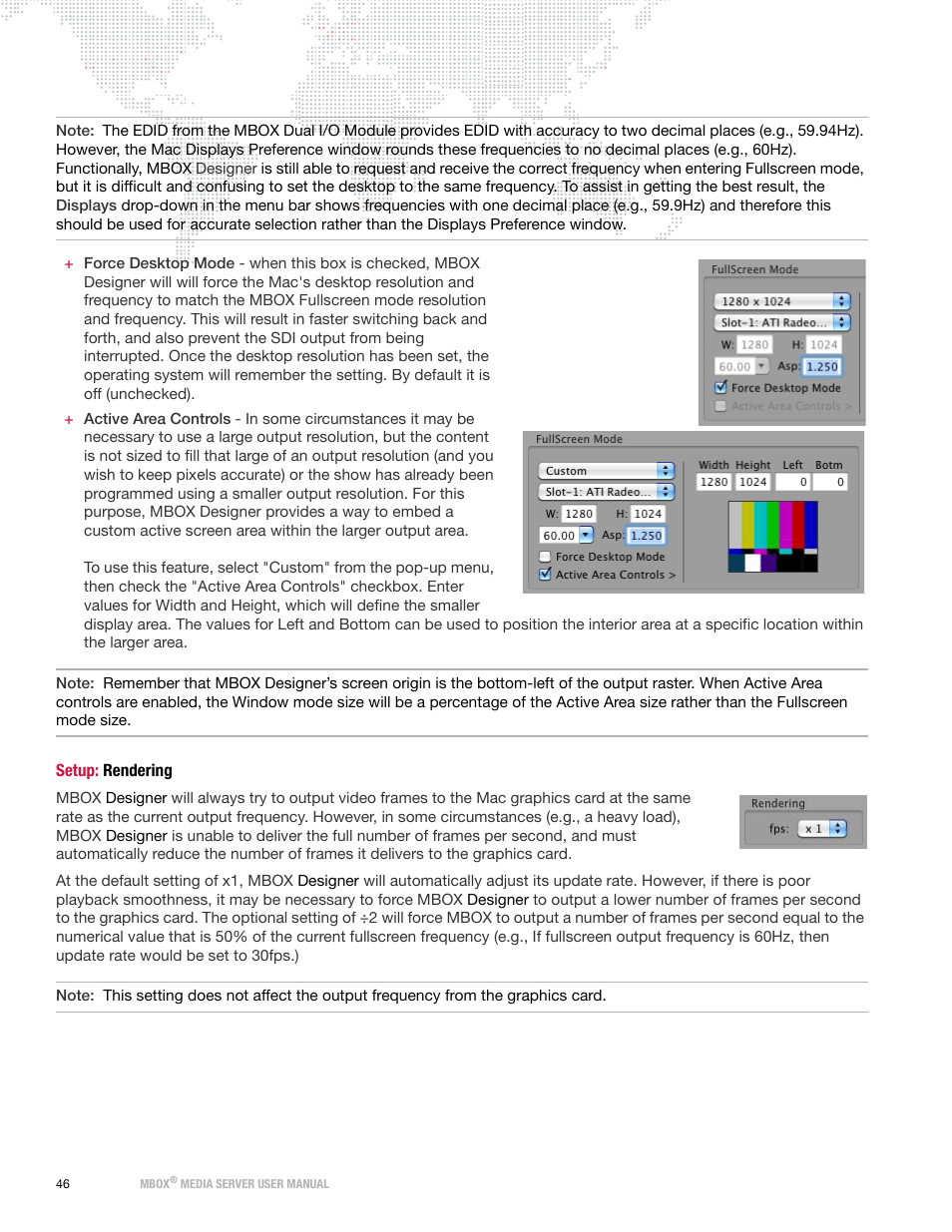 Setup: rendering | PRG Mbox Designer User Manual v3.6.1 User Manual | Page 54 / 174
