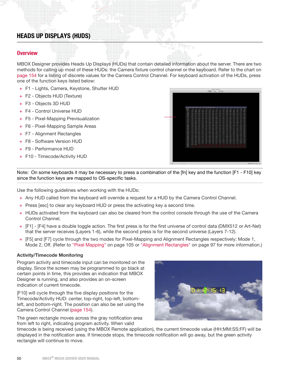 Heads up displays (huds), Overview | PRG Mbox Designer User Manual v3.6.1 User Manual | Page 58 / 174