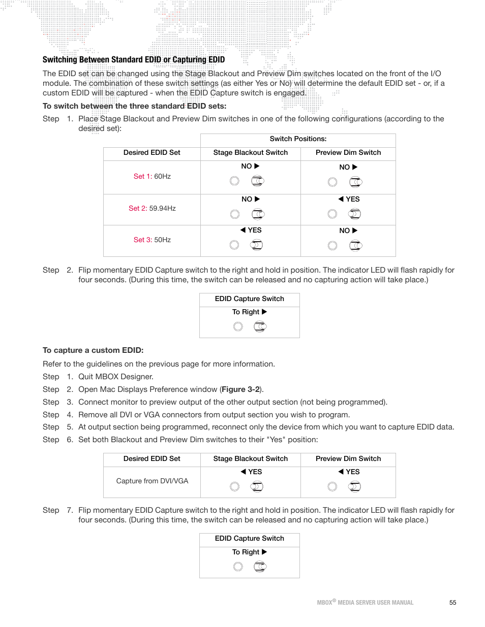 Switching between standard edid or capturing edid | PRG Mbox Designer User Manual v3.6.1 User Manual | Page 63 / 174