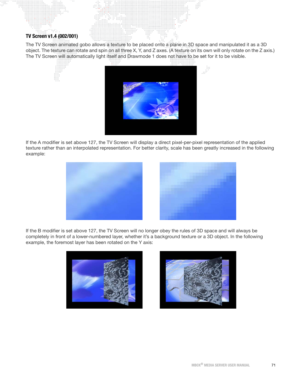 Tv screen v1.4 (002/001) | PRG Mbox Designer User Manual v3.6.1 User Manual | Page 79 / 174