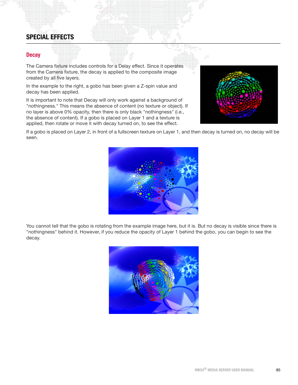 Special effects, Decay | PRG Mbox Designer User Manual v3.6.1 User Manual | Page 93 / 174