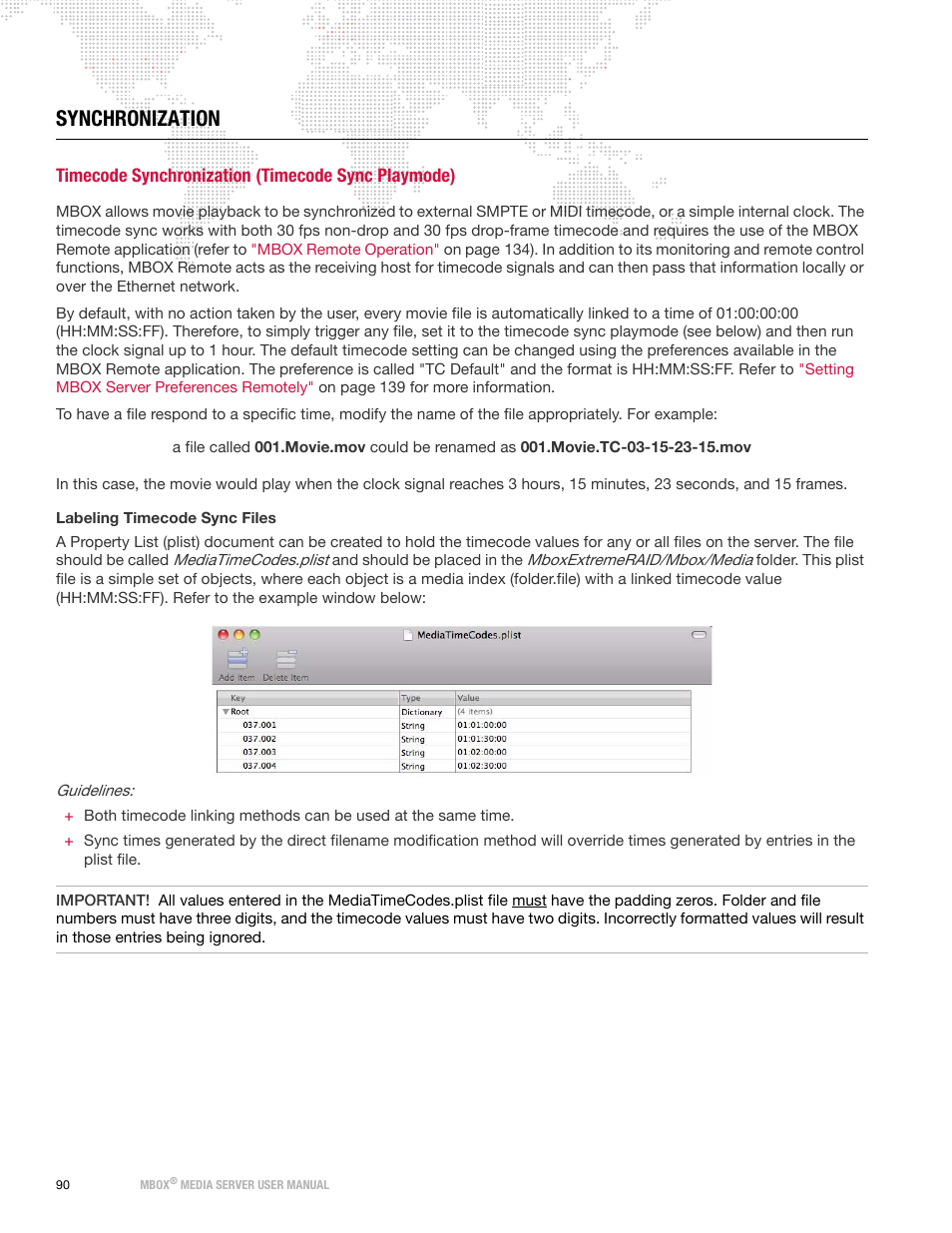 Synchronization, Timecode synchronization (timecode sync playmode) | PRG Mbox Designer User Manual v3.6.1 User Manual | Page 98 / 174