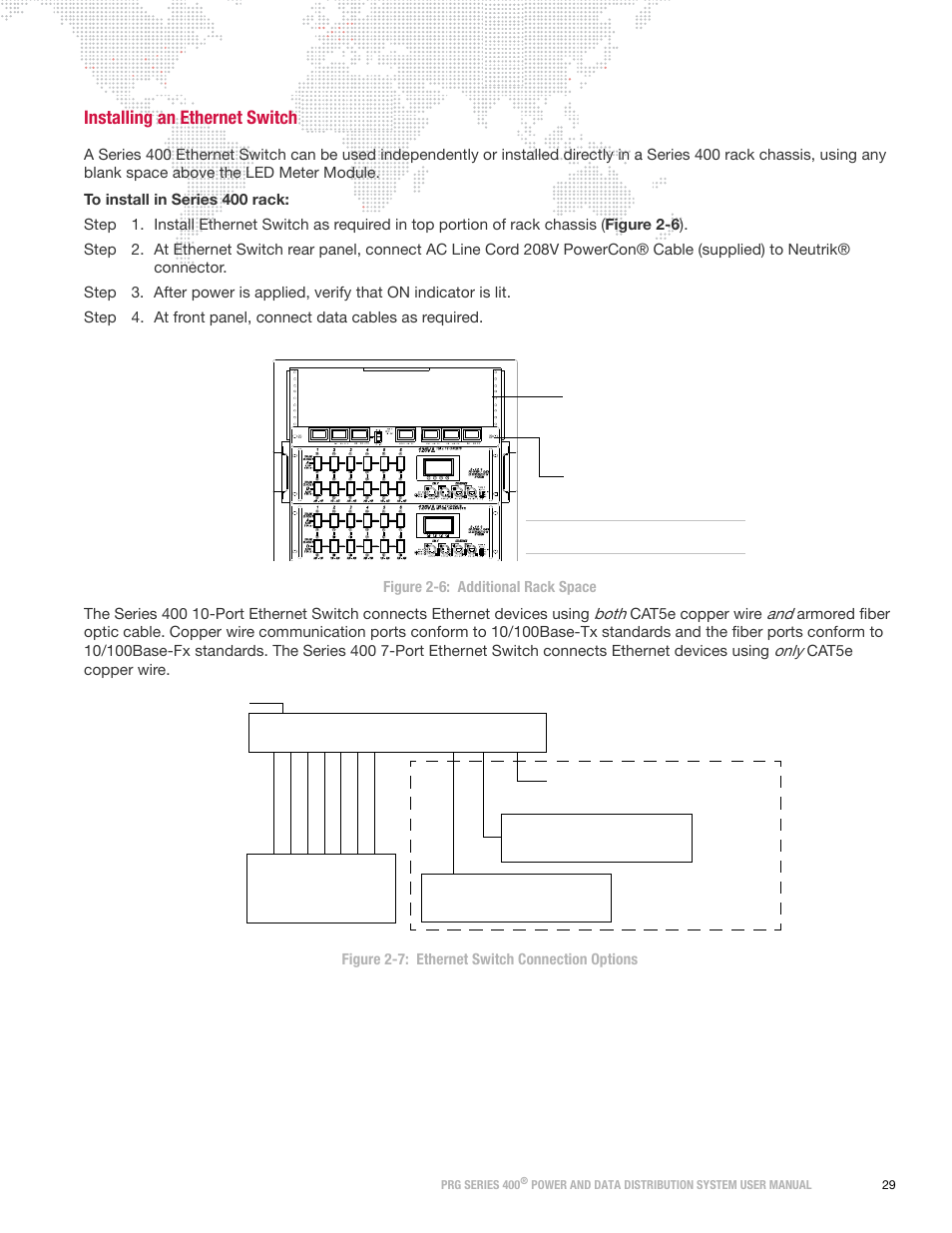 Installing an ethernet switch, Both, Only | PRG S400 User Manual 3.1 User Manual | Page 35 / 66