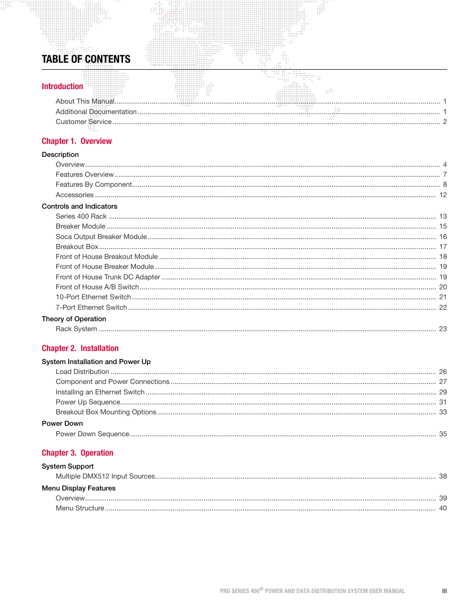 PRG S400 User Manual 3.1 User Manual | Page 5 / 66