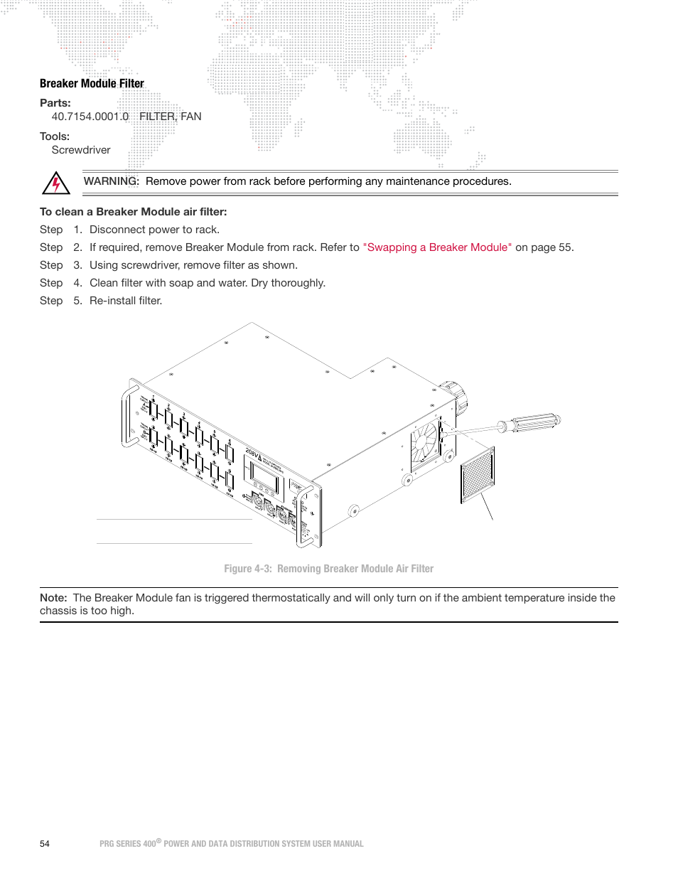 Breaker module filter | PRG S400 User Manual 3.1 User Manual | Page 60 / 66