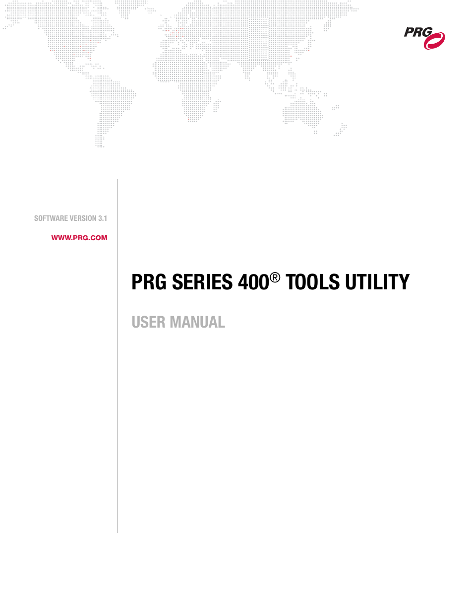 PRG S400 Tools User Manual 3.1 User Manual | 14 pages