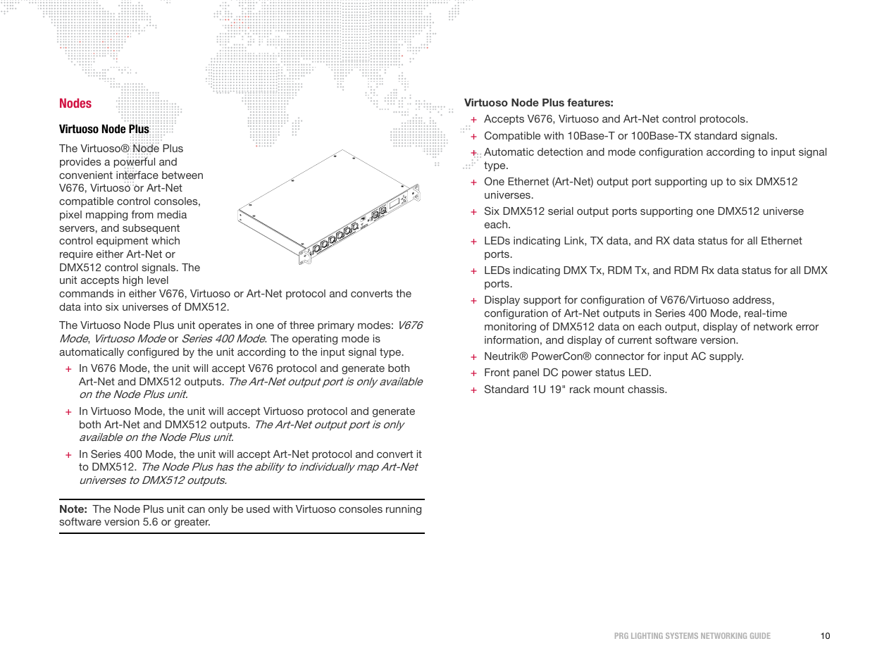 Nodes, Virtuoso node plus | PRG S400 Systems Networking Guide User Manual | Page 11 / 66