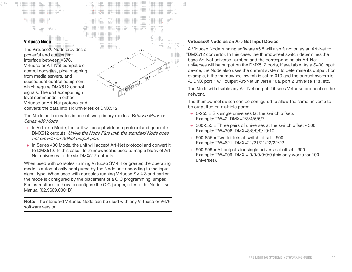 Virtuoso node | PRG S400 Systems Networking Guide User Manual | Page 12 / 66