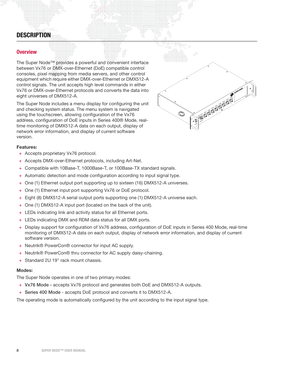 Description, Overview | PRG Super Node User Manual | Page 10 / 26