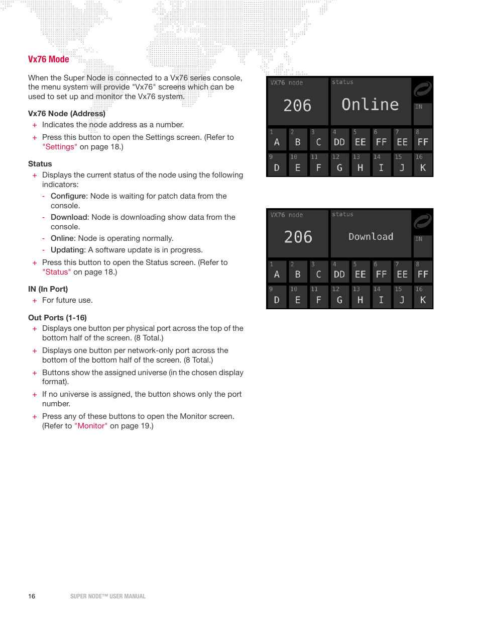 Vx76 mode | PRG Super Node User Manual | Page 18 / 26