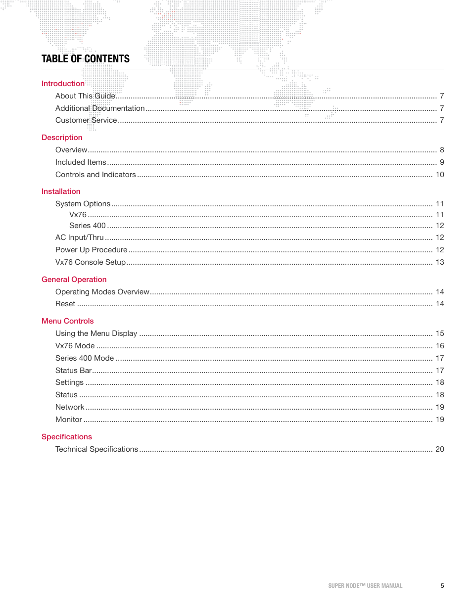 PRG Super Node User Manual | Page 7 / 26