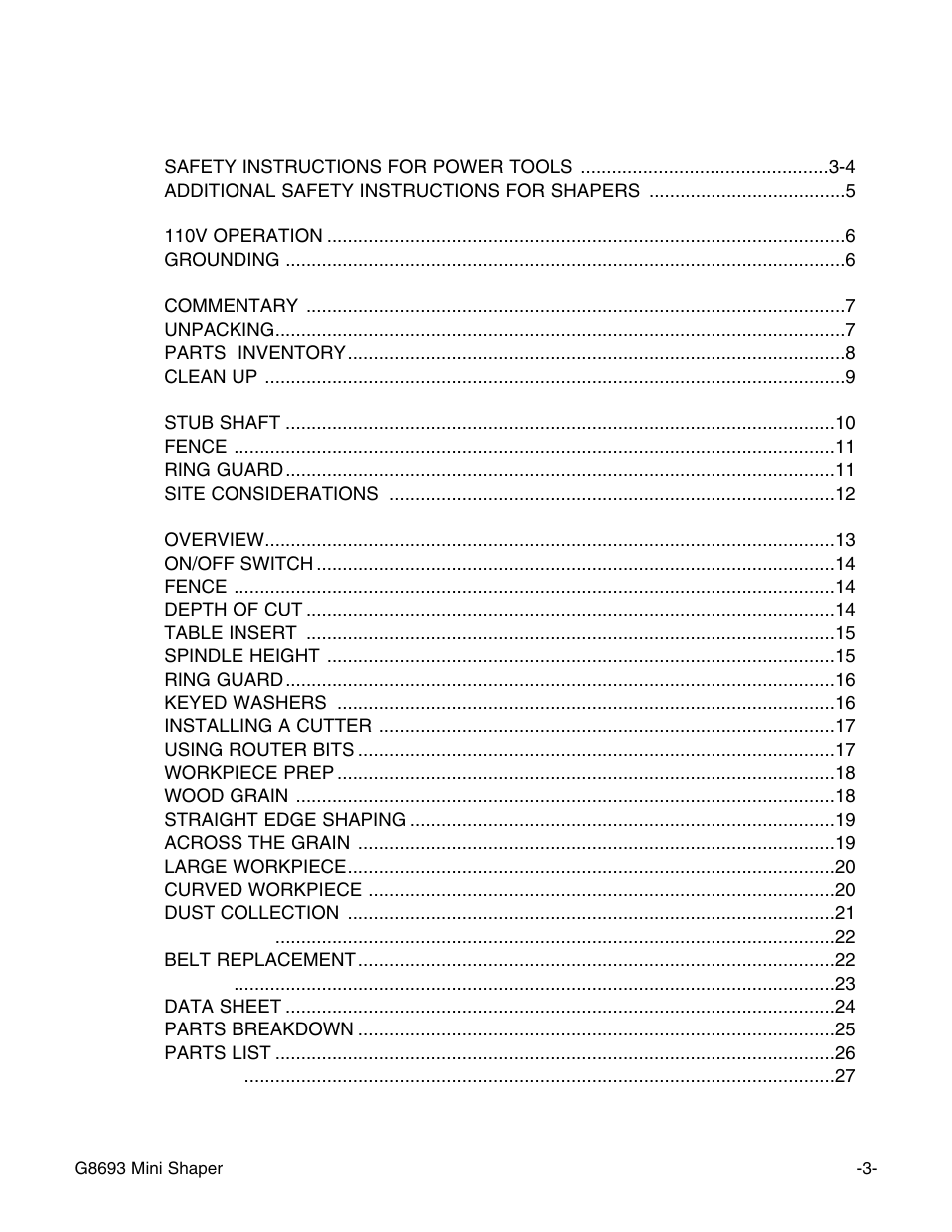 Craftsman G8693 User Manual | Page 3 / 30