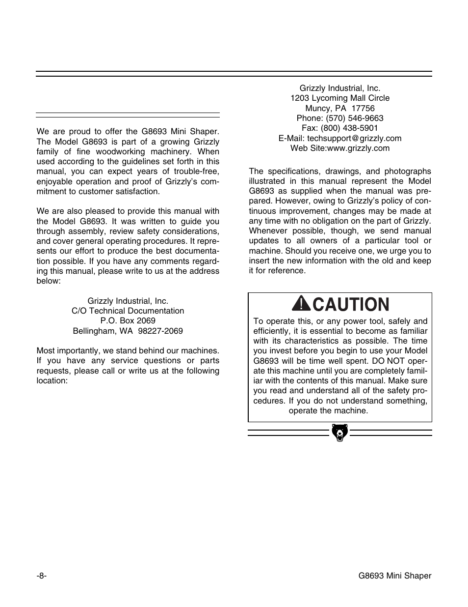 Commentary | Craftsman G8693 User Manual | Page 8 / 30