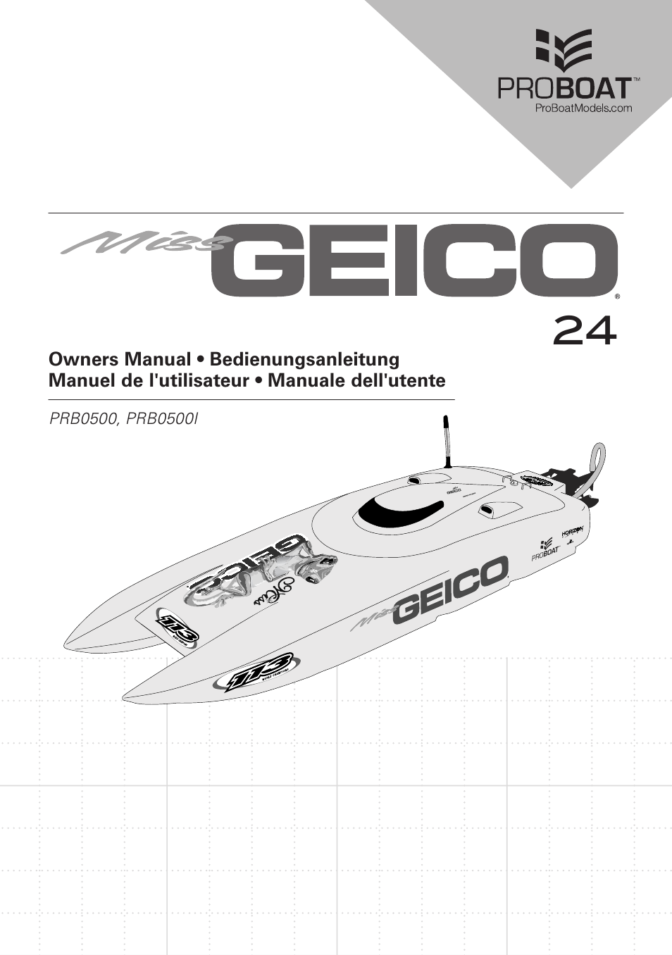 Pro Boat PRB0500 User Manual | 60 pages