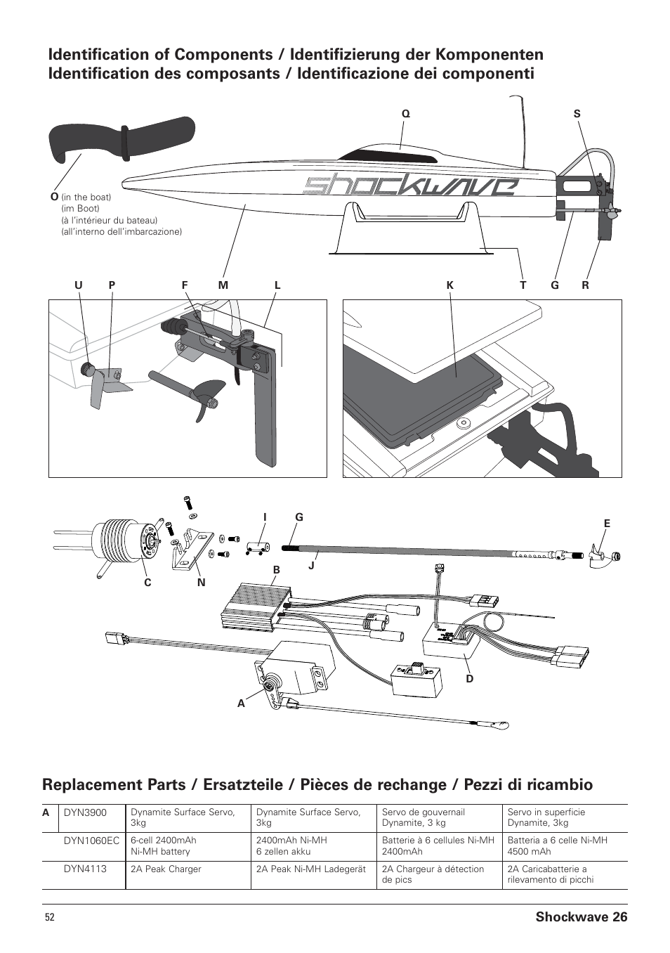 Shockwave 26 | Pro Boat PRB0600 User Manual | Page 52 / 56