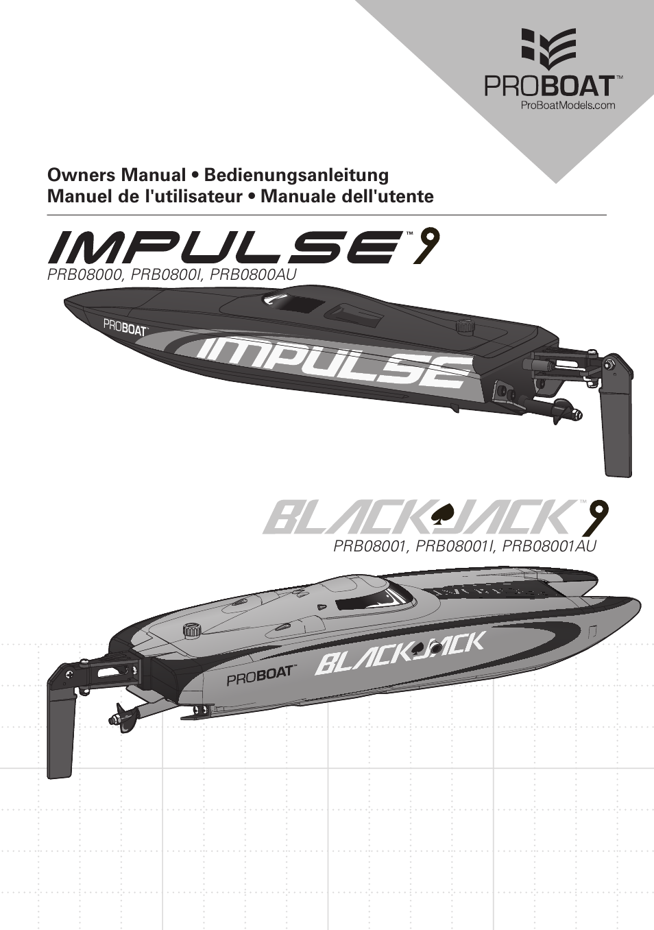 Pro Boat PRB08000 User Manual | 17 pages
