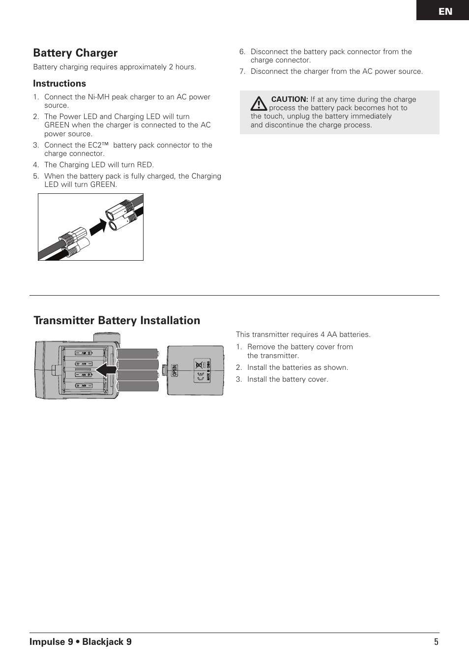 Battery charger, Transmitter battery installation | Pro Boat PRB08000 User Manual | Page 5 / 17