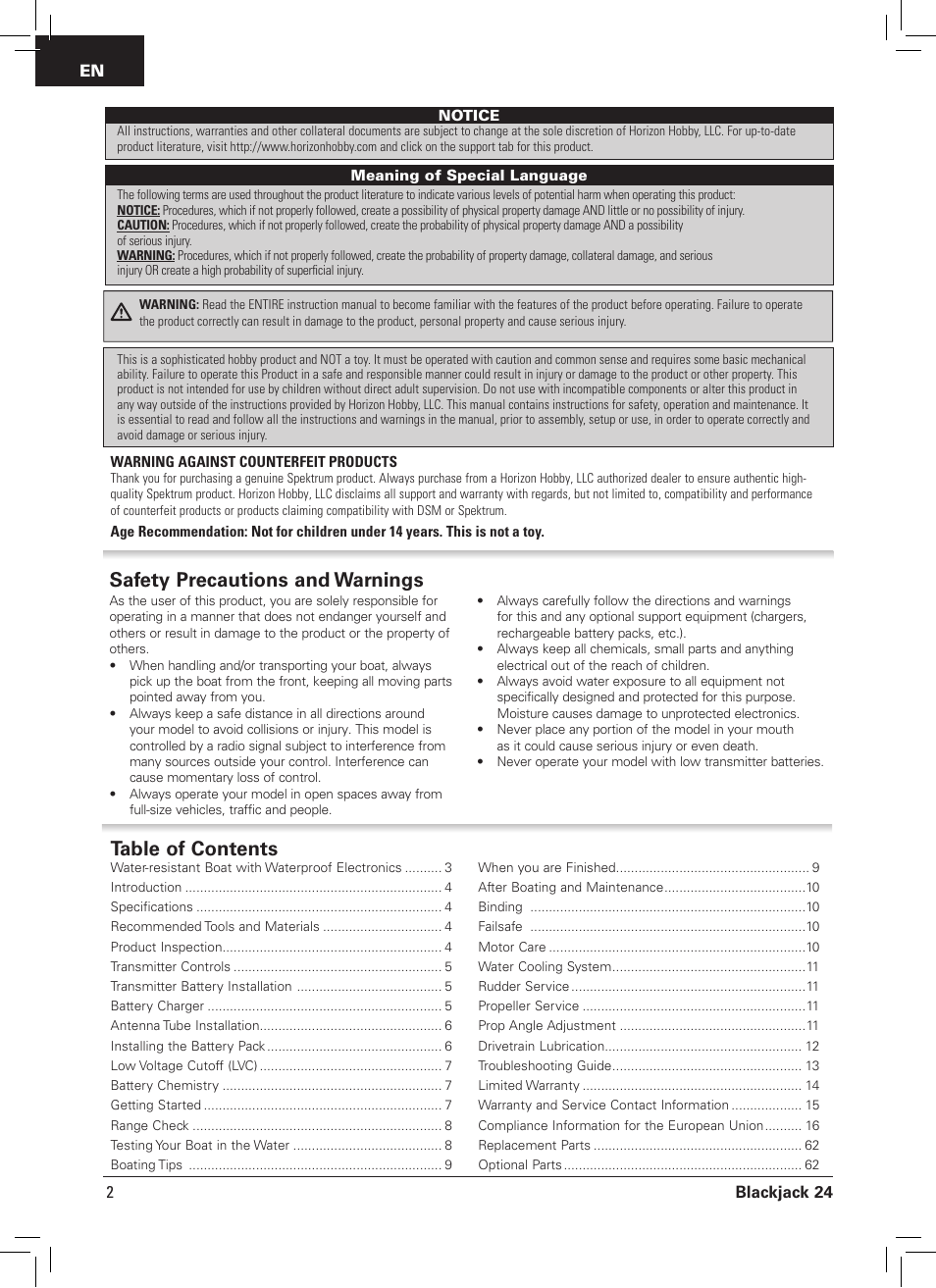 Pro Boat PRB08007 User Manual | Page 2 / 16