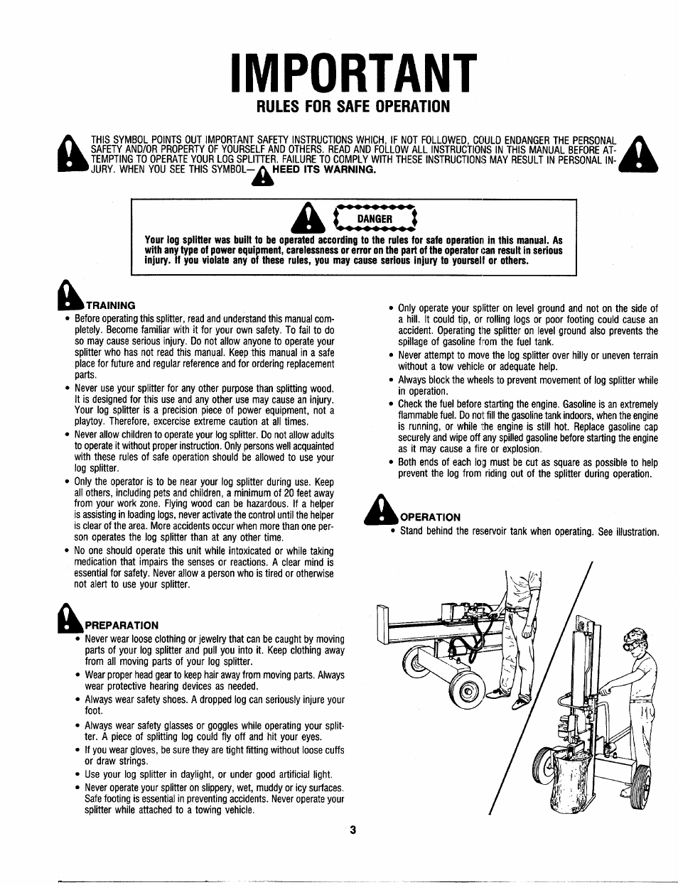 Important, Rules for safe operation | Craftsman 247.287751 User Manual | Page 3 / 27