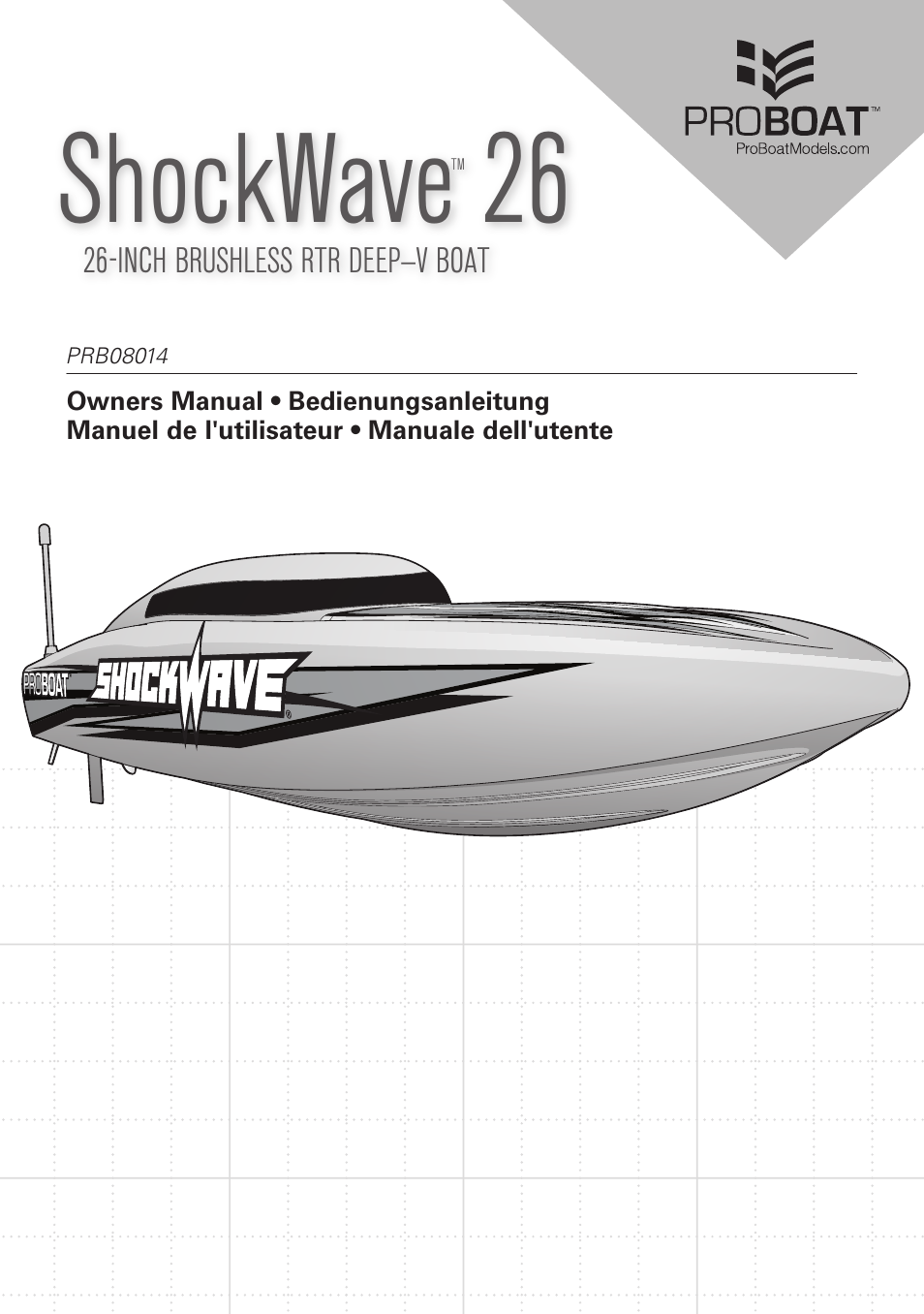 Pro Boat PRB08014 User Manual | 19 pages