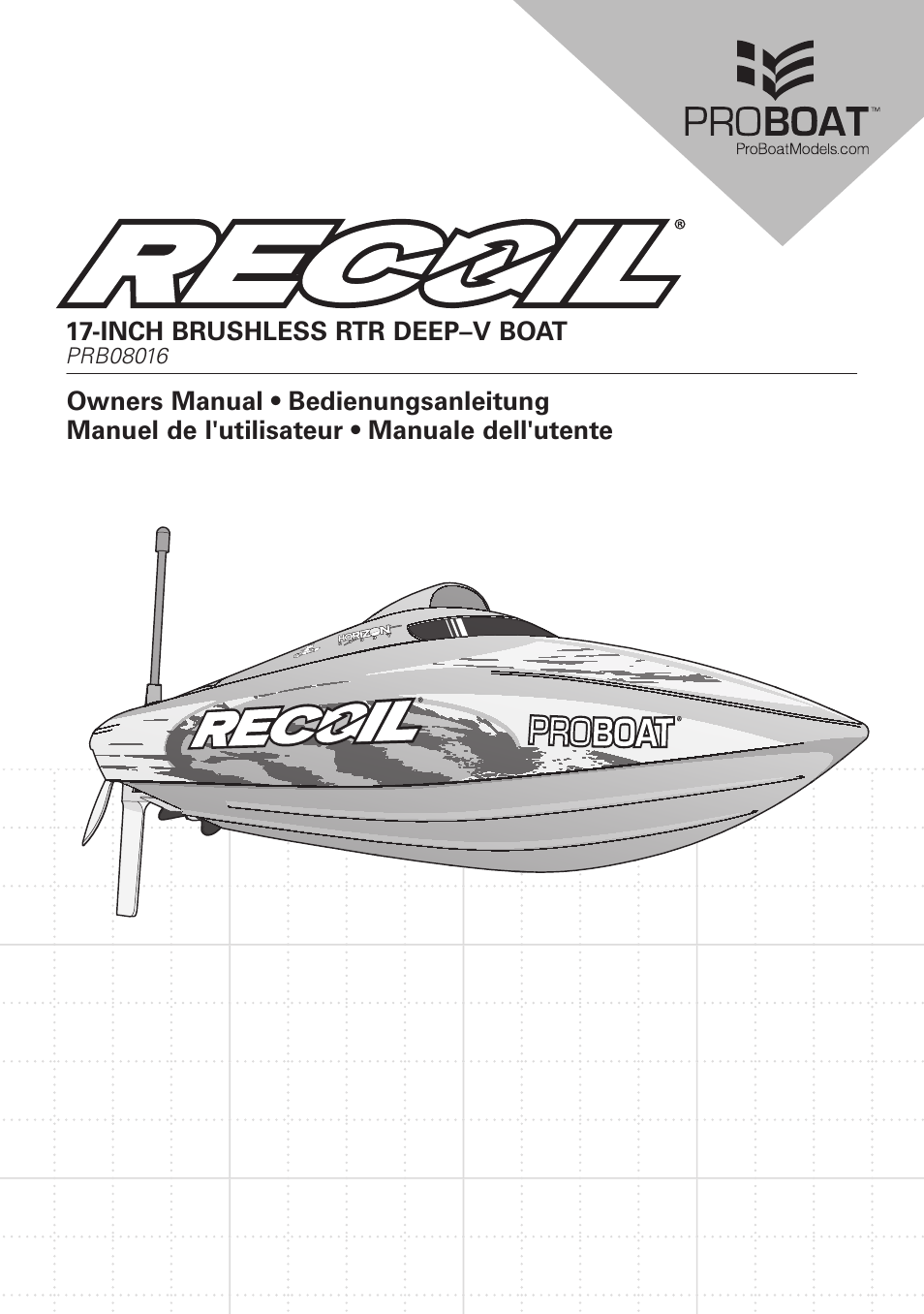 Pro Boat PRB08016 User Manual | 15 pages