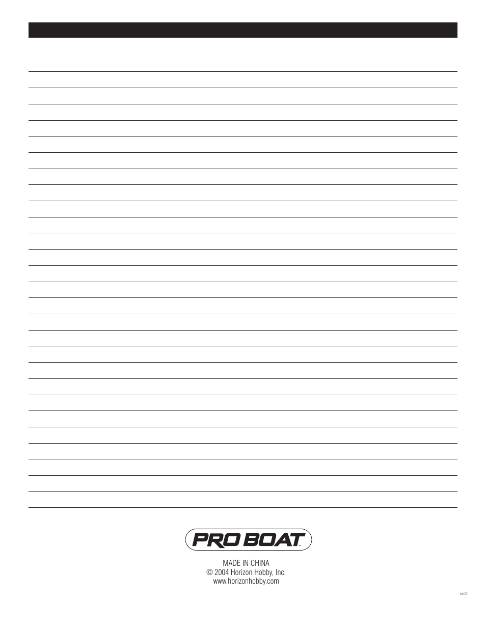 Pro Boat PRB2050T User Manual | Page 11 / 11