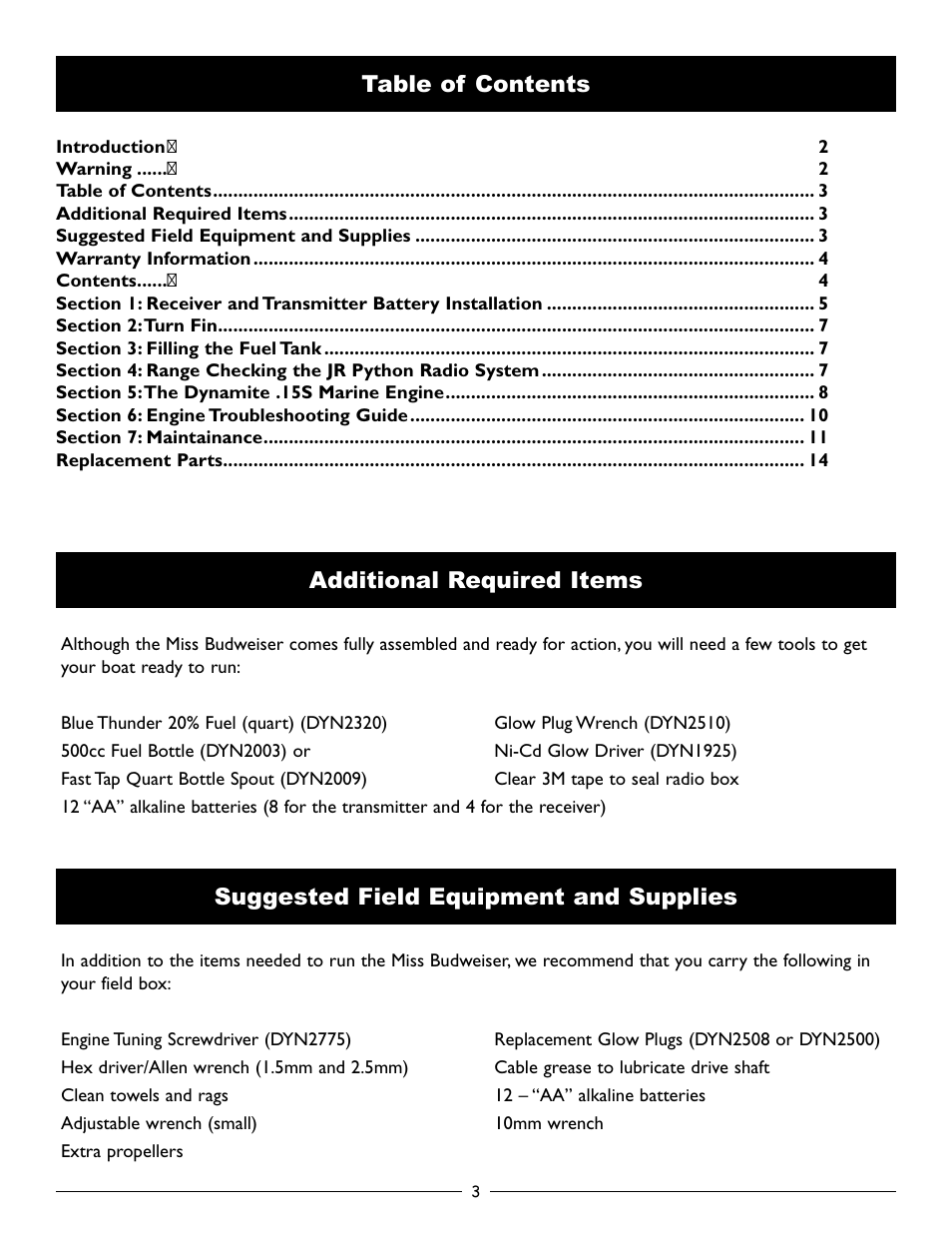Pro Boat PRB2200 V.1 User Manual | Page 3 / 16