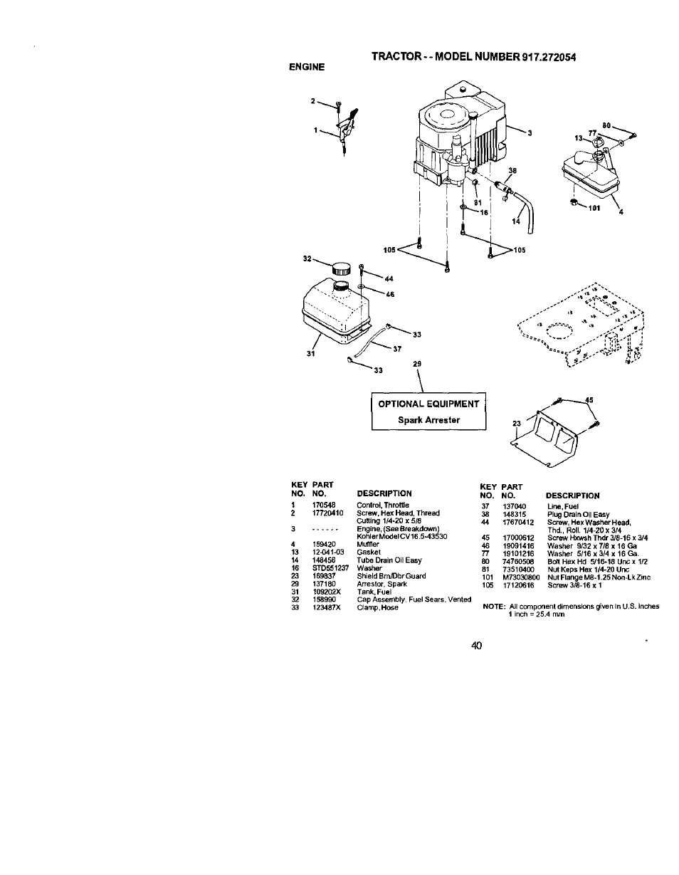 Engine | Craftsman 917.272054 User Manual | Page 40 / 60