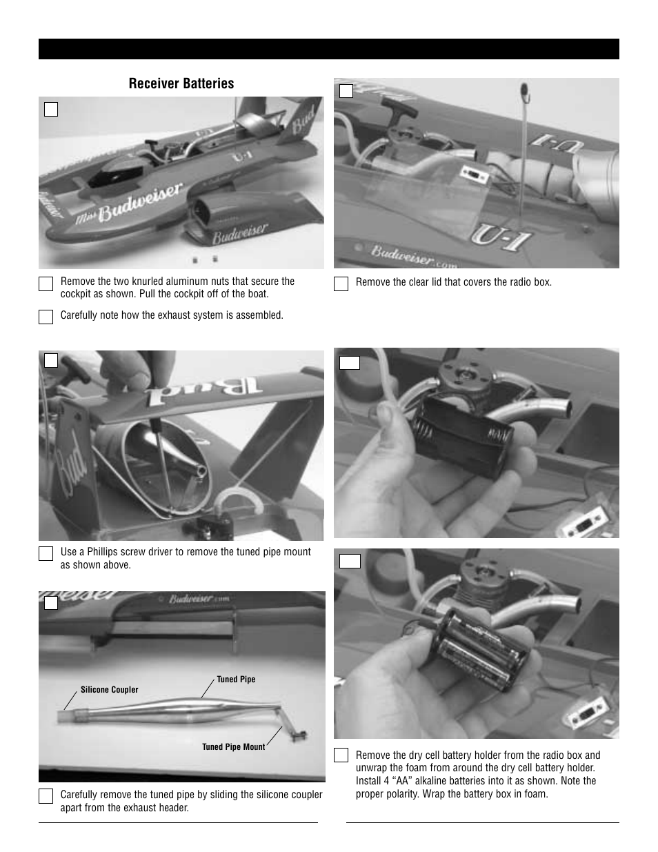 Receiver batteries | Pro Boat PRB2200 V.2 User Manual | Page 4 / 12