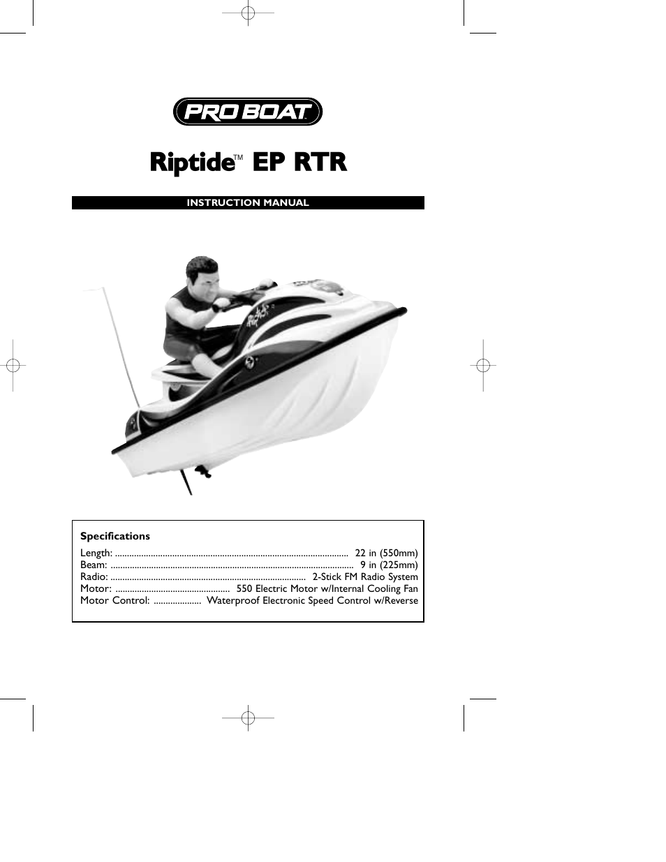 Pro Boat PRB2300 User Manual | 4 pages