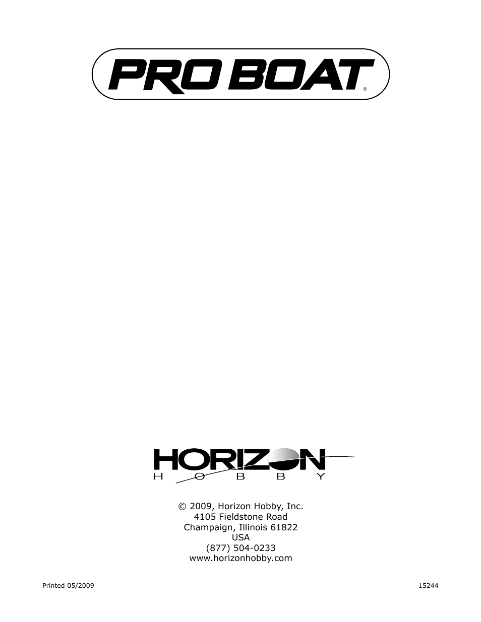 Pro Boat PRB2350 User Manual | Page 20 / 20