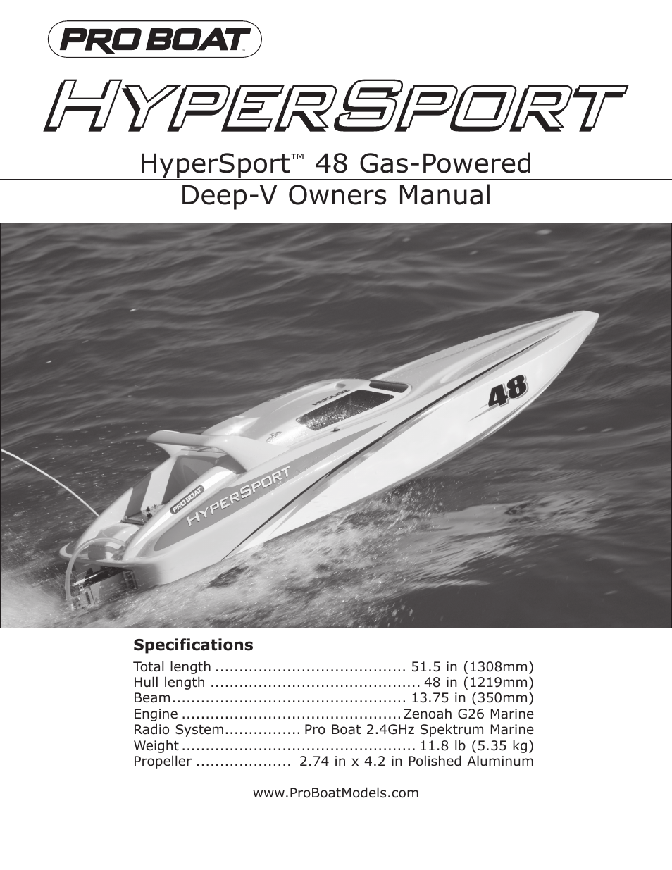 Pro Boat PRB2350S User Manual | 16 pages