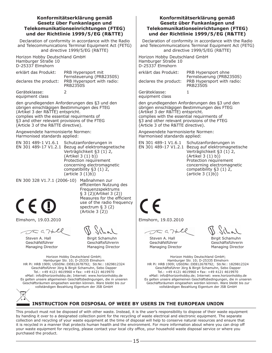 Pro Boat PRB2350S User Manual | Page 15 / 16