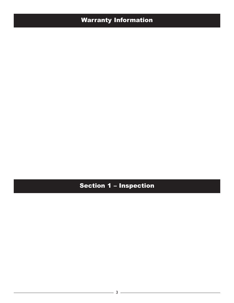 Warranty information, Section 1 - inspection, Warranty information section 1 – inspection | Pro Boat PRB2400 User Manual | Page 3 / 20