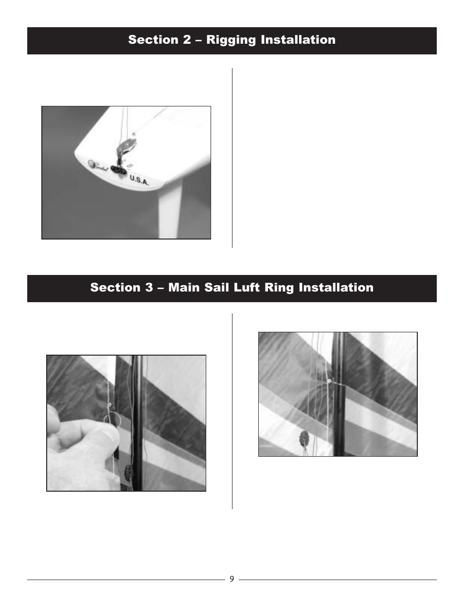 Section 3 - main sail luft ring installation, Section 3 – main sail luft ring installation | Pro Boat PRB2400 User Manual | Page 9 / 20