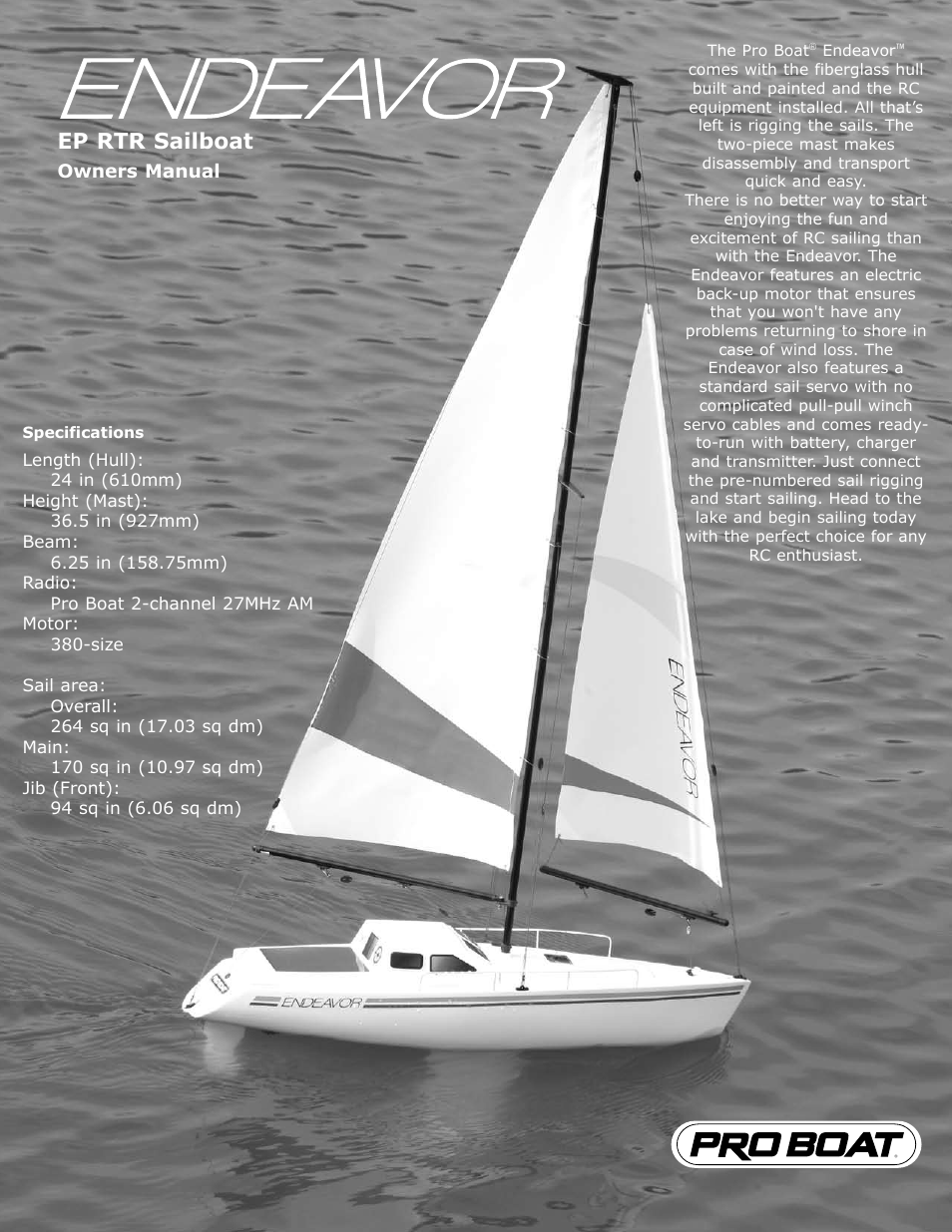 Pro Boat PRB2450 User Manual | 20 pages