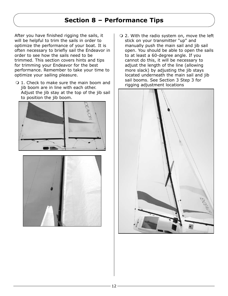 Section 8 – performance tips | Pro Boat PRB2450 User Manual | Page 12 / 20