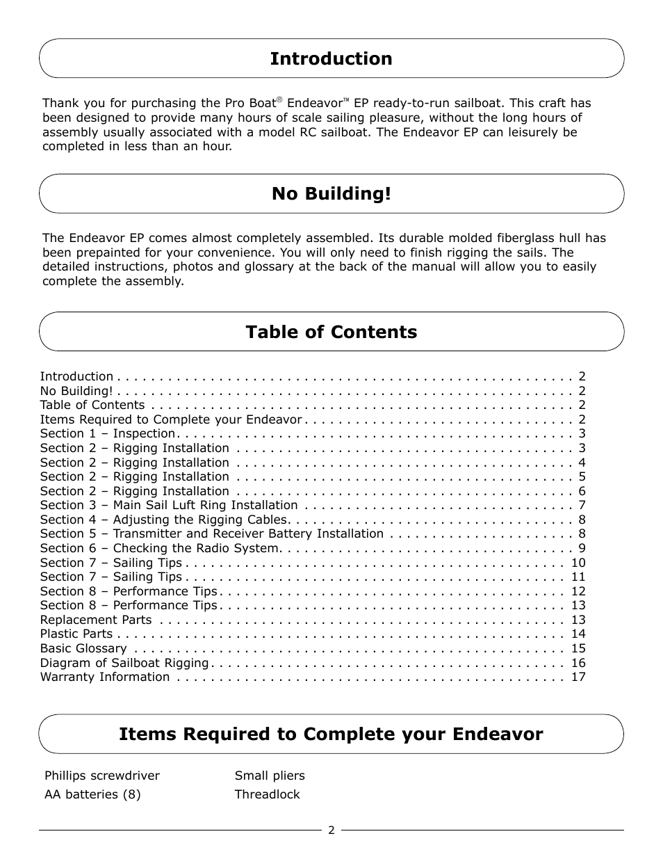 Pro Boat PRB2450 User Manual | Page 2 / 20