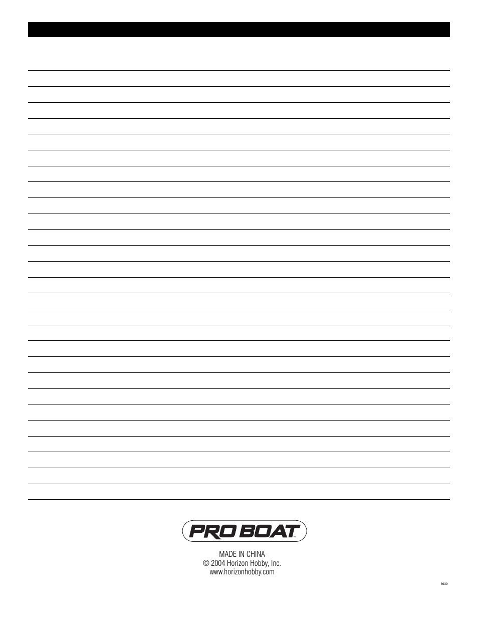 Pro Boat PRB2500 User Manual | Page 12 / 12