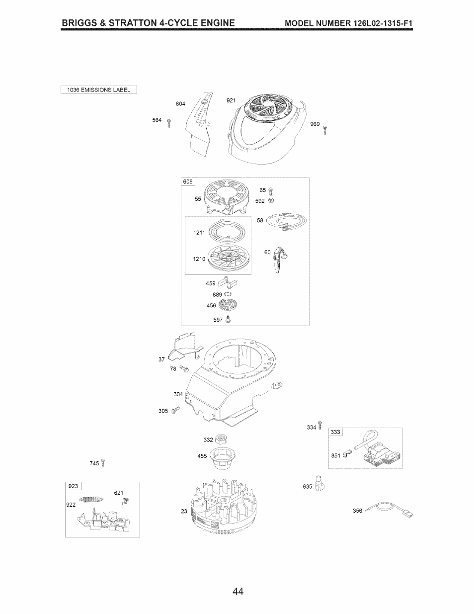 Briggs & stratton 4-cycle engine | Craftsman 917.374042 User Manual | Page 44 / 48