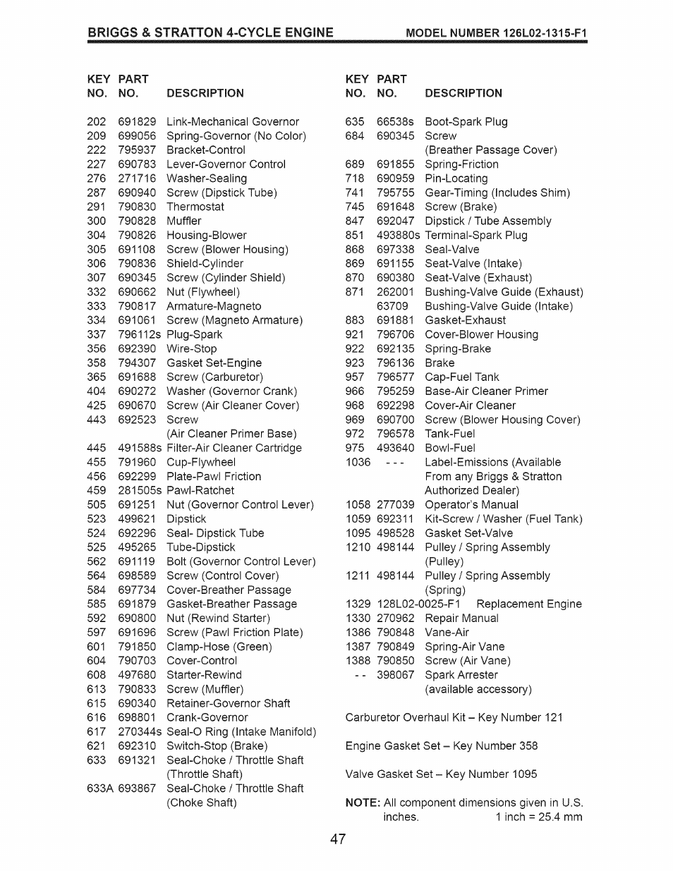 Craftsman 917.374042 User Manual | Page 47 / 48