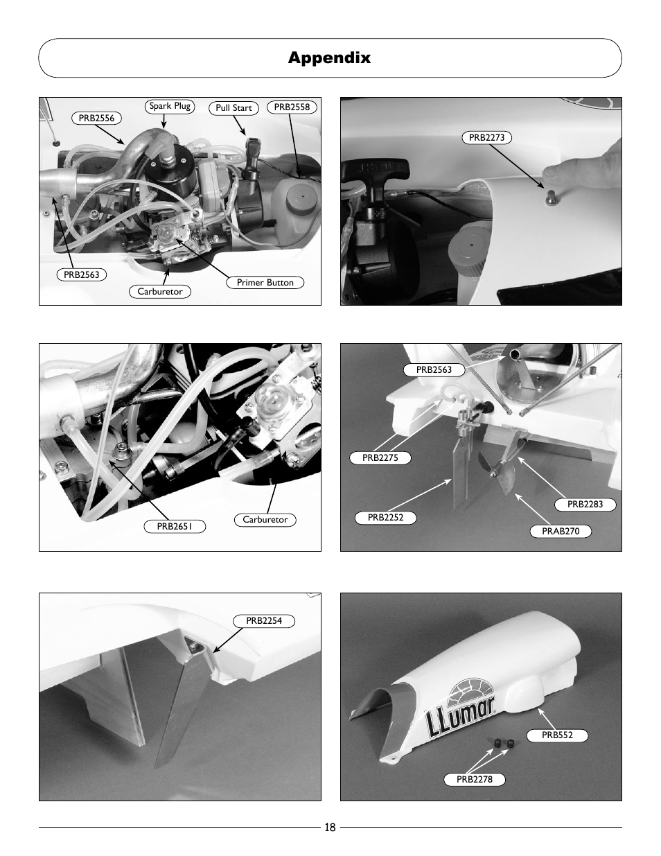 Appendix | Pro Boat PRB2550 User Manual | Page 18 / 20