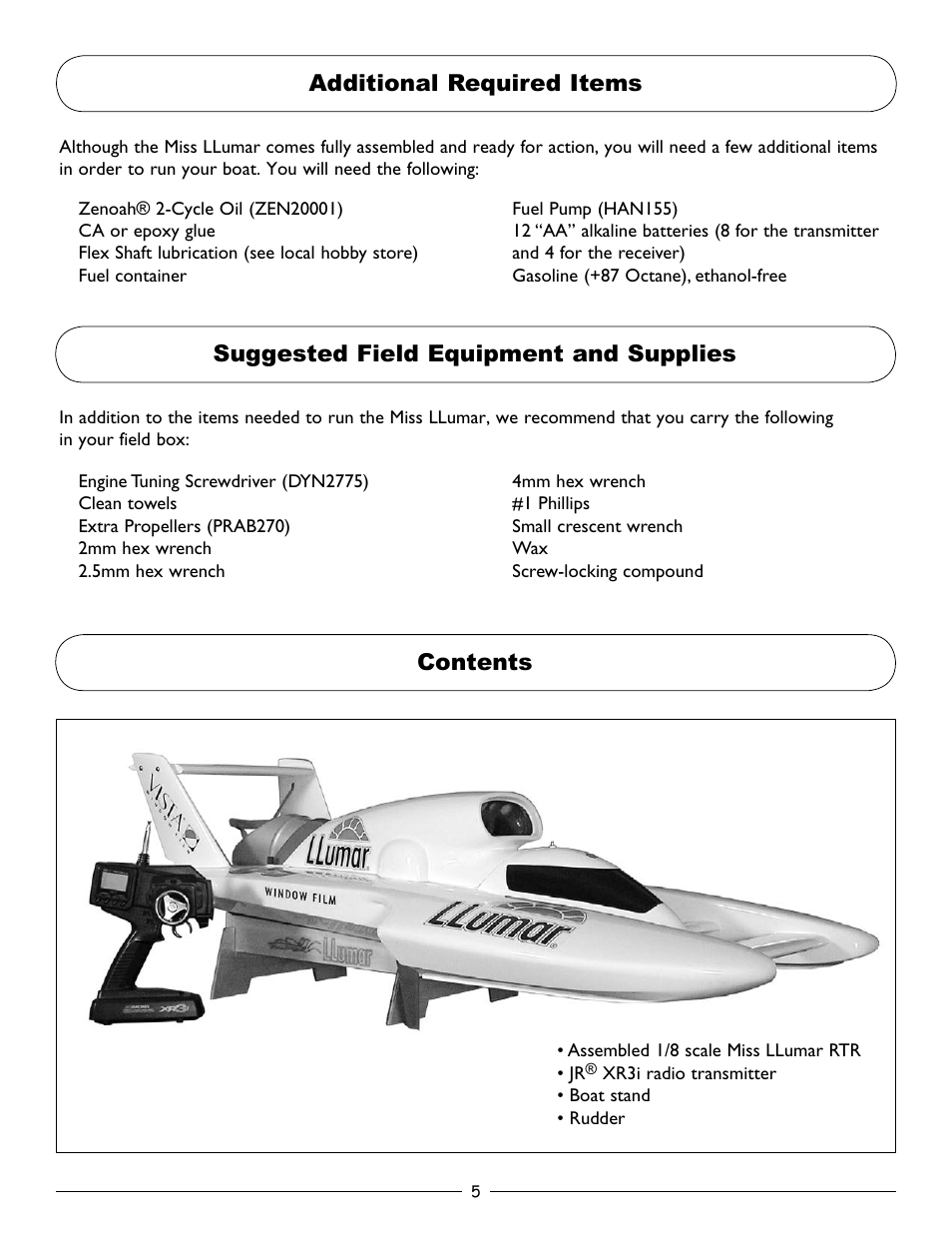 Pro Boat PRB2550 User Manual | Page 5 / 20