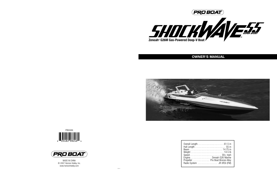 Pro Boat PRB2650 User Manual | 8 pages
