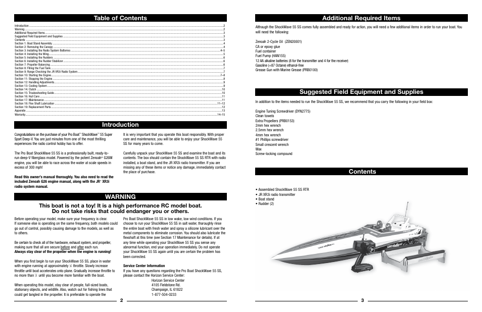 Pro Boat PRB2650 User Manual | Page 2 / 8
