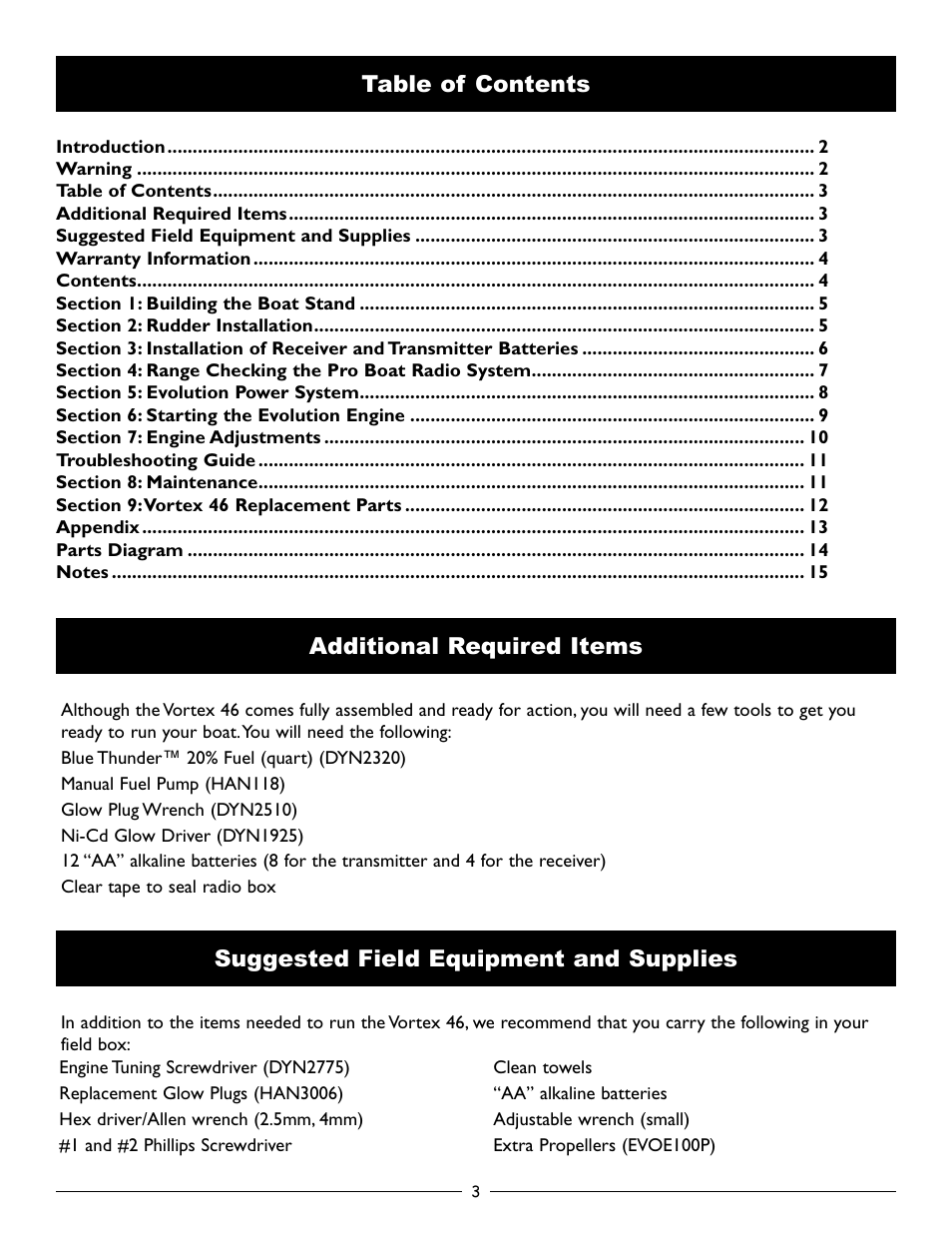 Pro Boat PRB2700 User Manual | Page 3 / 16