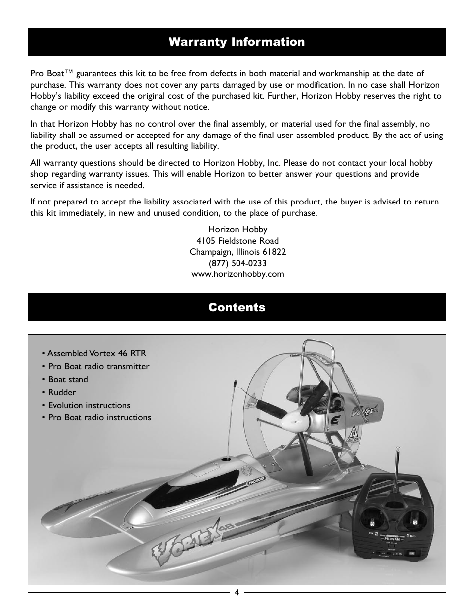 Pro Boat PRB2700 User Manual | Page 4 / 16